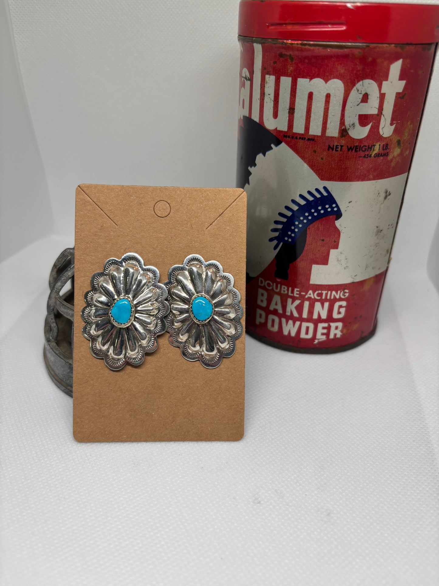 Navajo sterling and turquoise earrings