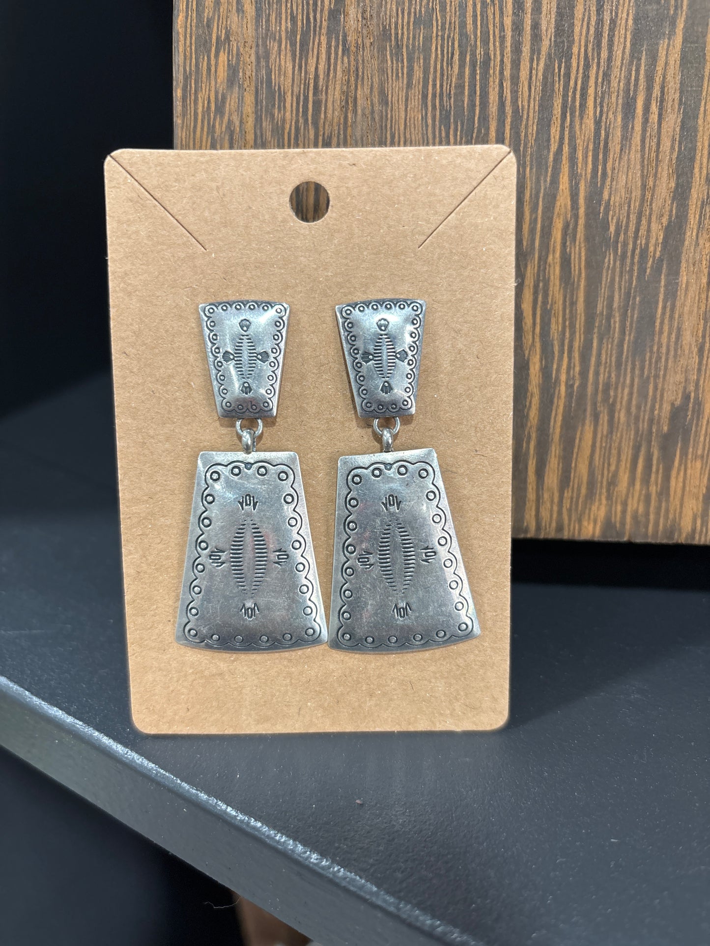 Vintage sterling stamped earrings