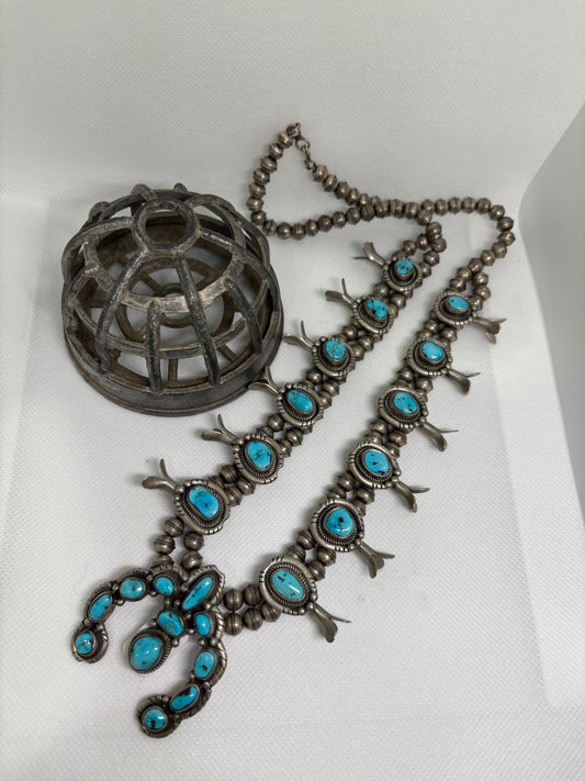 Vintage Turquoise Squash Blossom